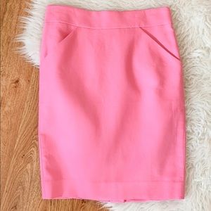 NWT J. Crew Pink No. 2 Pencil Skirt 0